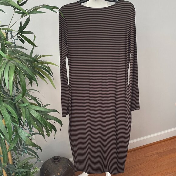 Bar III Slim Fit Dress, Size L, Long Sleeve, Black and Gray, 5% Spandex, New Tag - Picture 2 of 5